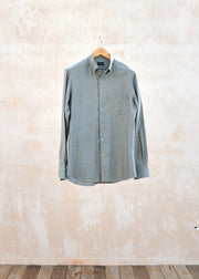 Ermenegildo Zegna Grey Cotton/Cashmere Twill Shirt - M/L