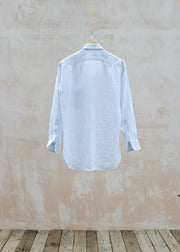 Ermenegildo Zegna Light Blue & White Linen Shirt - M/L