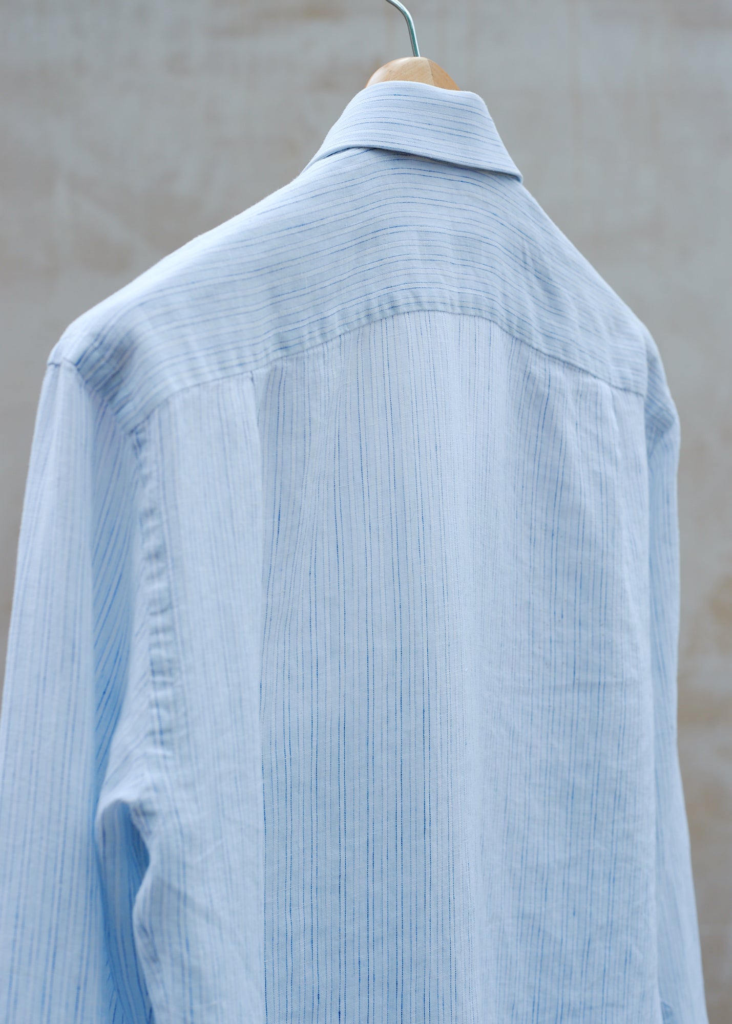 Ermenegildo Zegna Light Blue & White Linen Shirt - M/L