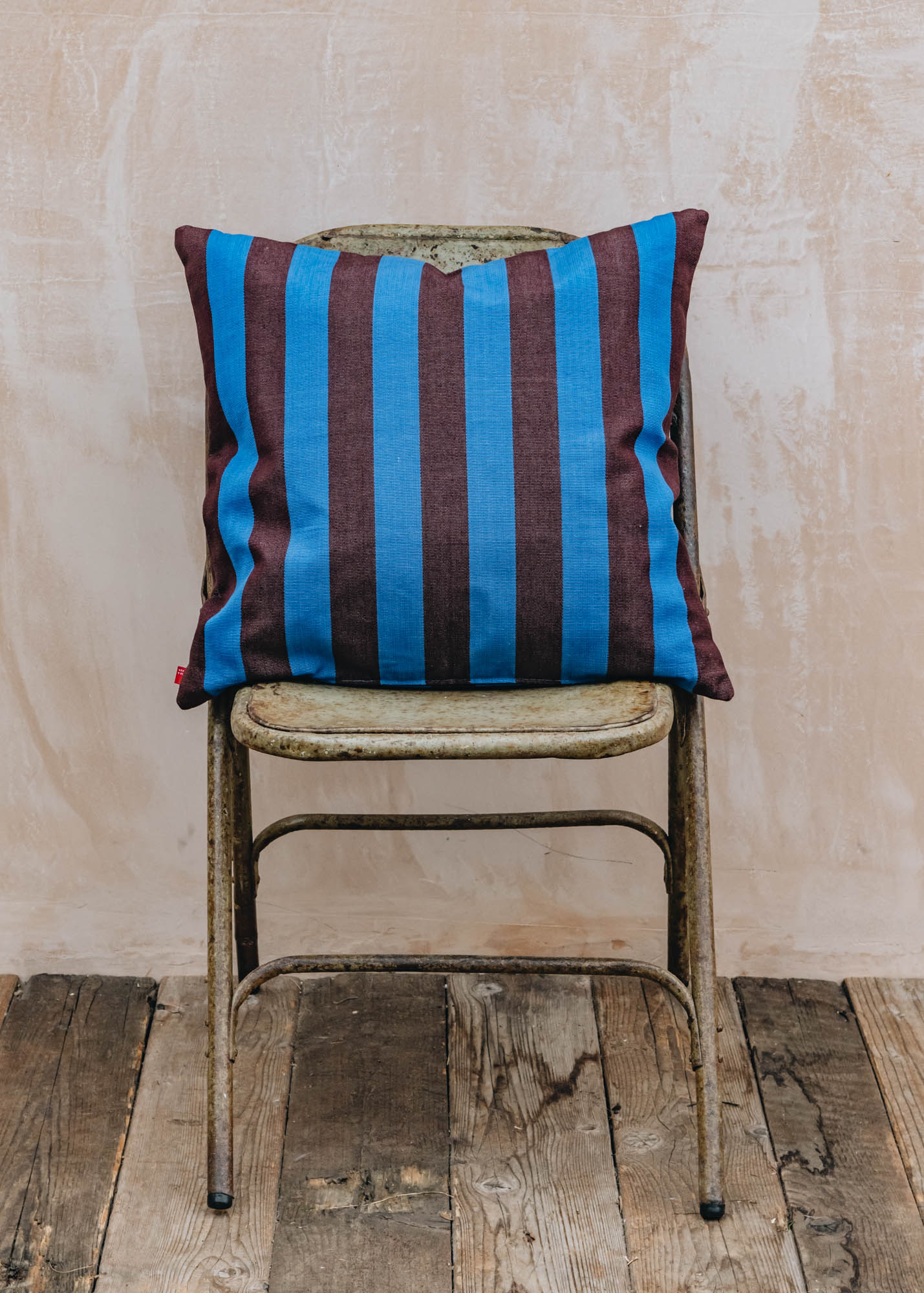 Emanuela Cushion in Blue and Brown