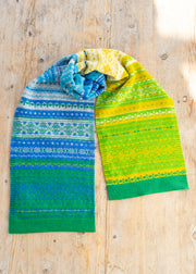 Eribé Alloa Fairisle Scarf in Luscious