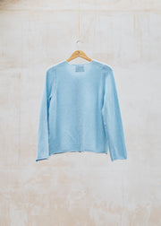 Eribé Corry Round Neck Cardigan in Angelite