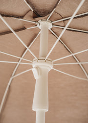 Fiam Spa Elios Round Beach/Garden Centre Pole Parasol in Taupe, 200cm