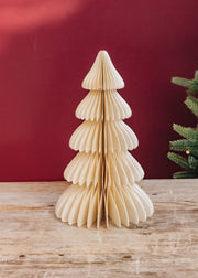 Bungalow Paper Fraser Tree Decoration in Shell, 26cm