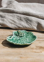 Bordallo Pinheiro Bordhallo Pinheiro Geranium Leaf with Frog Bowl