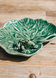 Bordallo Pinheiro Bordhallo Pinheiro Geranium Leaf with Frog Bowl