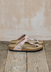 Women's Birkenstock Gizeh Nubuck Regular Sandals in Soft Pink