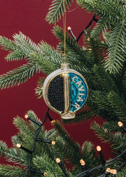 Gisela Graham Gisela Graham Glass Tin of Caviar Decoration
