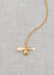 Alex Monroe Gold Plate Baby Bee Necklace