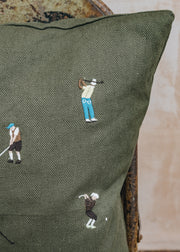 Fine Little Day Fine Little Day Embroidered Golfers Cushion