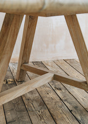 Gommaire Anton Round Table in Natural Grey