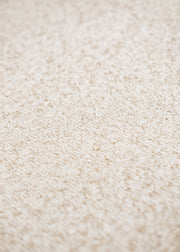 Gommaire Fiona Teak Easy Chair in Natural Grey and Sand Wicker with Bouclé Cushion