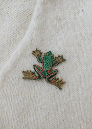 Trovelore Trovelore Green Flying Frog Brooch