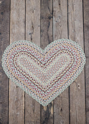 The Braided Rug Co. Heart Rug in Pampas