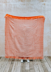 Tweedmill Herringbone Flamingo and Pearl Throw