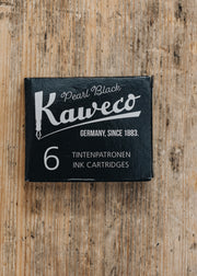 Kaweco Ink Cartridges in Pearl Black, pack of six