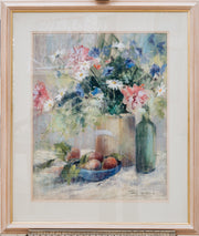 Vintage Artwork Peonies and Daisies