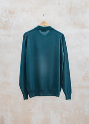 John Smedley Tibor Button Through Wool Shirt in Richardson Green