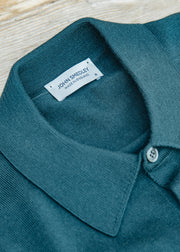 John Smedley Tibor Button Through Wool Shirt in Richardson Green
