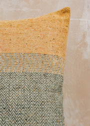 Libeco Libeco Jules Green Herringbone Cushion