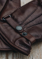 Hestra Kastanj Brown Leather Gloves