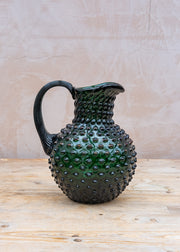 Klimchi Hobnail Jug in Dark Green