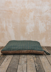 Tweedmill Tweed Large Dog Bed with Suede Base in Chocolate, 98x72cm