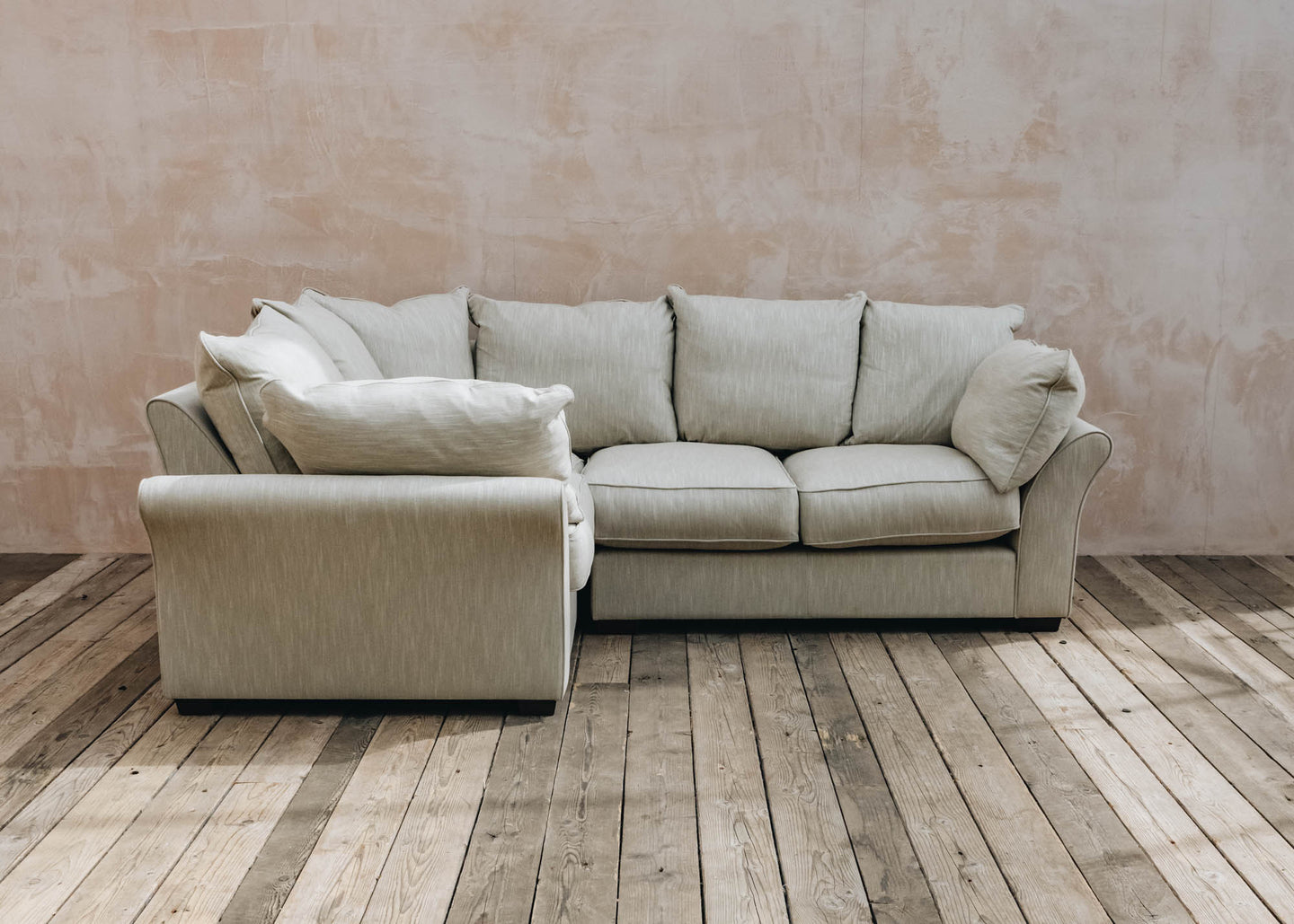 Laurel Modular Three-Piece Sofa in Pronto Linen