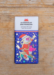 Le Chocolat des Français Christmas Milk Chocolate Bar, 70g