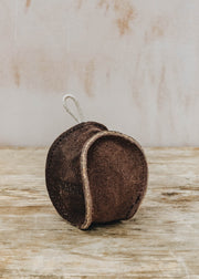 Georgie Paws Leather Dog Ball in Brown