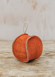 Georgie Paws Georgie Paws Leather Dog Ball in Ochre