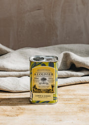 A l'Olivier A l'Oliver Lemon and Ginger Infused Oil in Tin