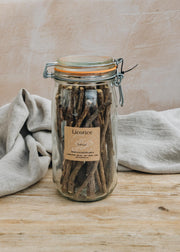 Le Monde en Tube Liquorice Sticks in Mason Jar