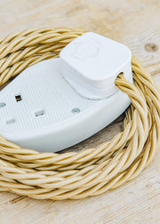 Lolapalooza Honey 3m Extension Lead with White Two Gang Socket
