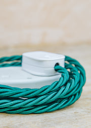 Lolapalooza Kingfisher 3m Extension Lead with White Two Gang Socket