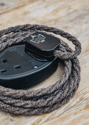 Lolapalooza Mocha 3m Extension Lead with Black Two Gang Socket