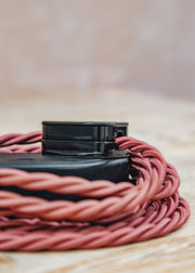 Lolapalooza Pompadour 3m Extension Lead with Black Two Gang Socket