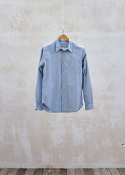 Margaret Howell Charcoal Microcheck 100% Cotton Relaxed Shirt