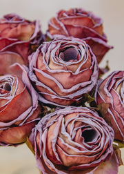 Maggie: Timeless Flowers Artificial Rose Bundle in Dark Red