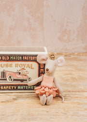 Maileg Little Sister Princess Mouse in Matchbox