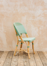 Maison L. Drucker Chenonceau Bistro Chair in Blue Green