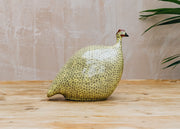 Sarl Caillard Deco Medium Ceramic Guinea Fowl in Grey Spotted YellowMedium Ceramic Guinea Fowl in Grey Spotted Yellow