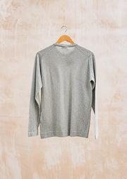 John Smedley Weatherby Long Sleeved Crew Neck Jumper in Silver
