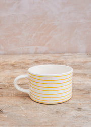 Musango Pottery Horizontal Stripe Mug in Turmeric