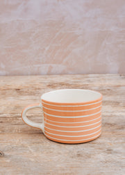 Musango Pottery Sgrafitto Mug in Peach