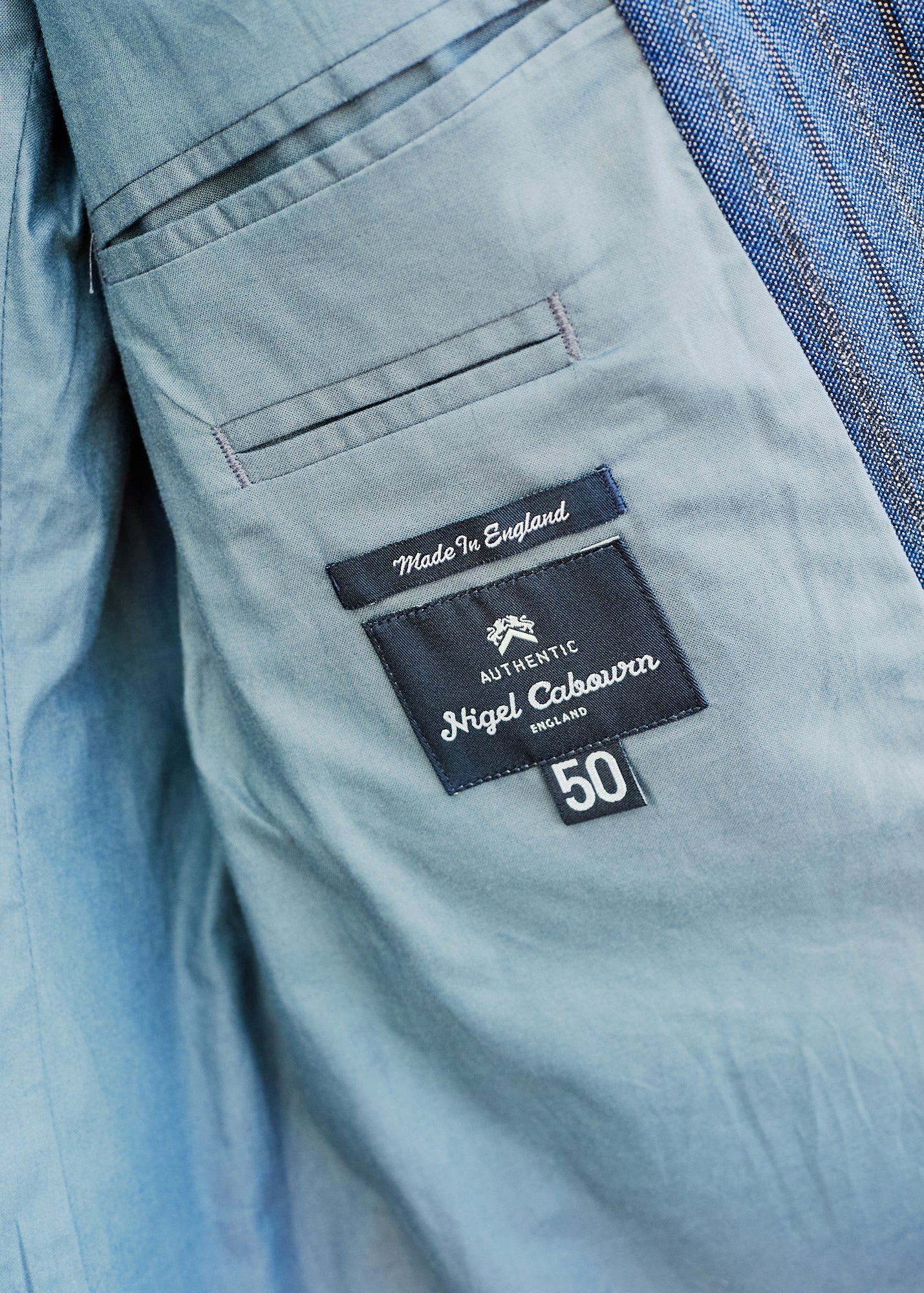 Nigel Cabourn Tough Linen/Cotton Striped Work Jacket - L