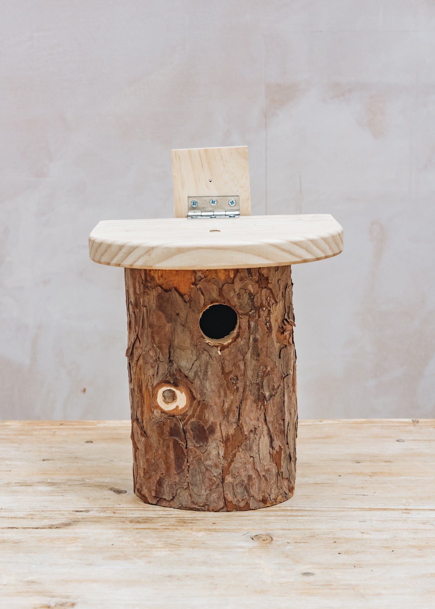 Natural Log Tit Nesting Box