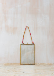 Trovelore Kiko Brass Clear Glass Hanging Photo Frame in Portrait 5x7