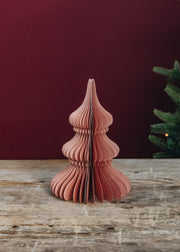 Bungalow Paper Noble Tree Decoration in Tea Rose, 20cm