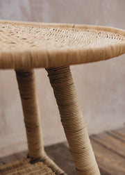 Cane Indoor Furniture Nzuri Round Top Cane Side Table